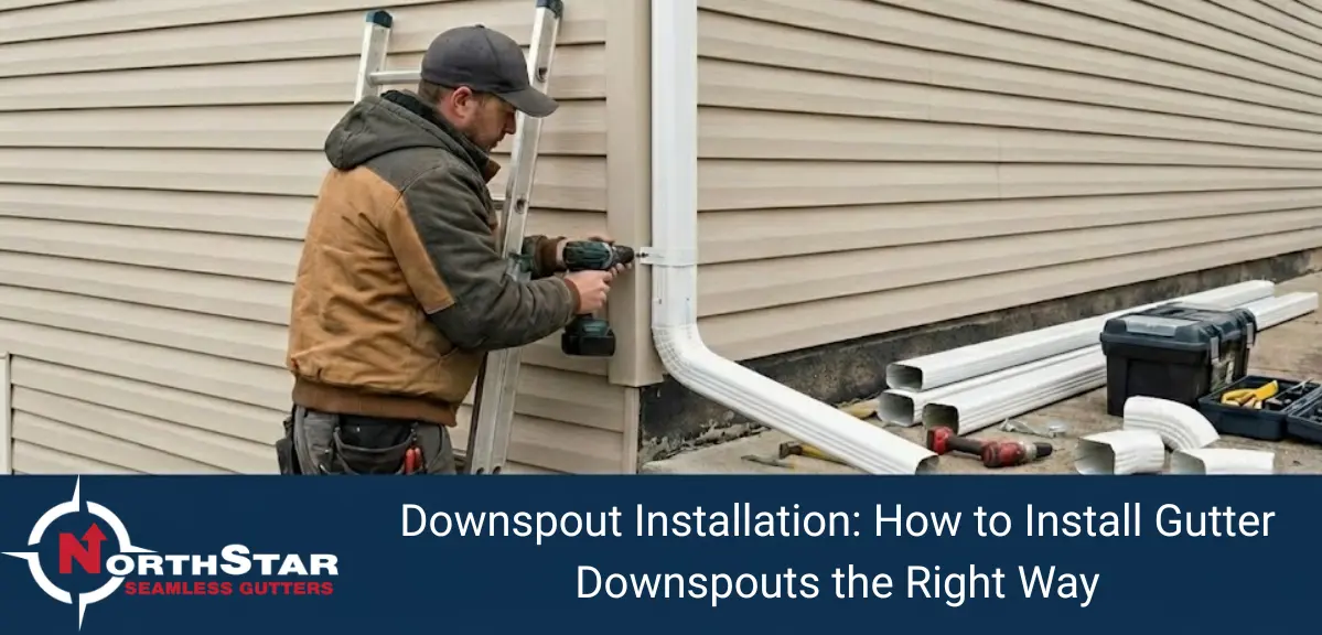 Downspout installation