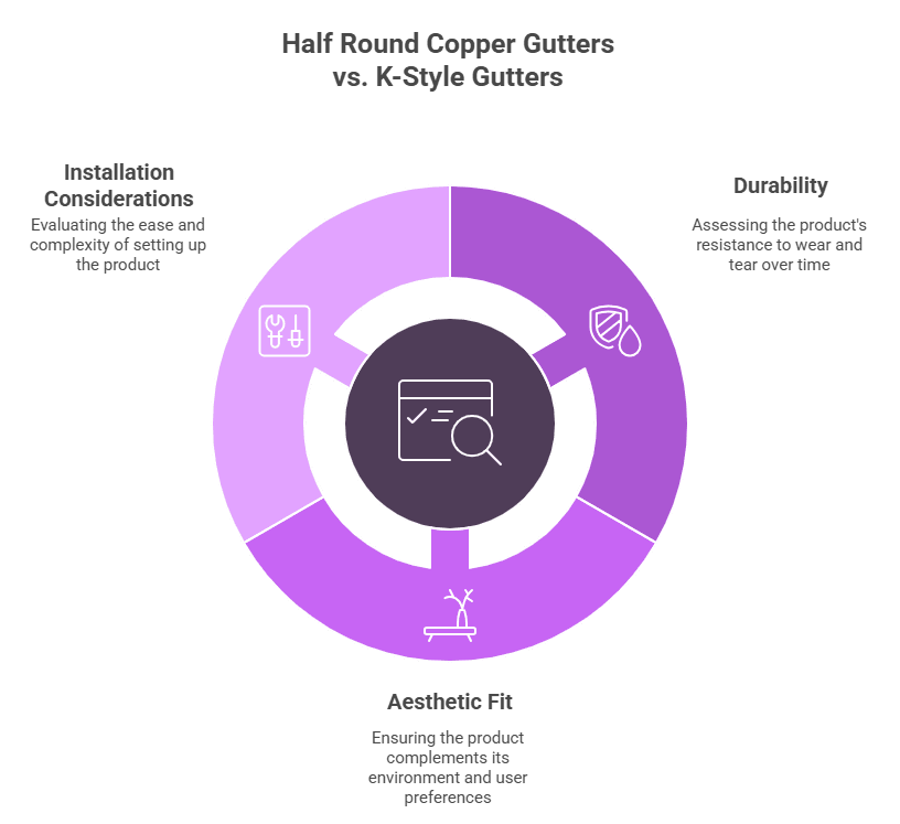 Half Round Copper Gutters vs. K-Style Gutters